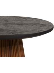 Barker and Stonehouse Trinidad Reclaimed Teak Wood Medium Round Coffee Table in Brown - thumbnail 3