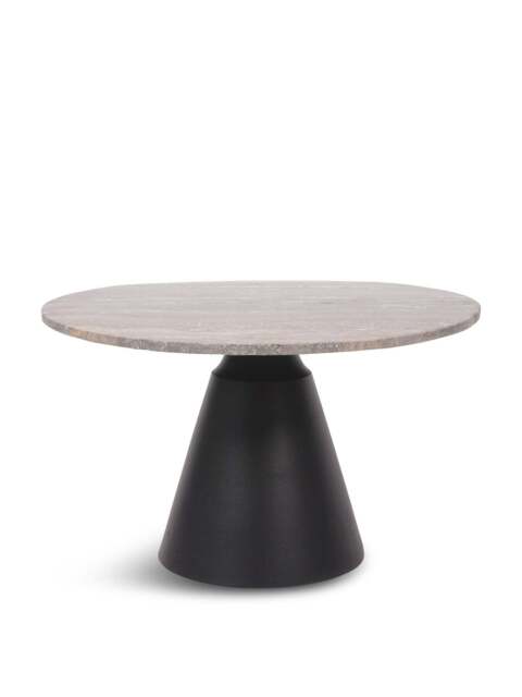 Libra Interiors Clifton Ii Charcoal Black And Dark Travertine Coffee Table in Grey, Size 299x60x60