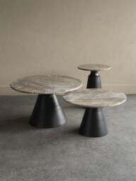 Libra Interiors Clifton Ii Charcoal Black And Dark Travertine Coffee Table in Grey, Size 299x60x60 - thumbnail 3
