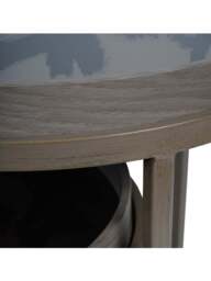 Libra Interiors Impasto Brushstroke (Set Of 2) Side Tray Tables Taupe, Size 68x47x47 - thumbnail 4