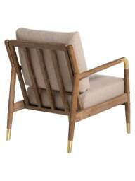 Barker and Stonehouse Tarron Fabric Accent Chair With Wood Frame in Neutral - thumbnail 3