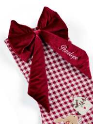 Mamas & Papas Large Gingham Christmas Stocking Beige - thumbnail 2