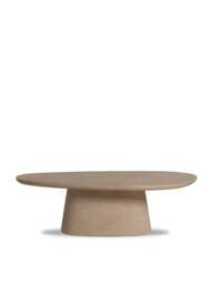 Barker and Stonehouse Capella Faux Stone Oval Coffee Table in Neutral
