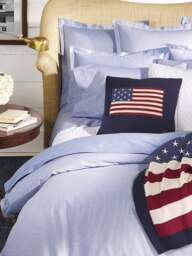 Ralph Lauren Home Oxford Duvet Cover Superking in Blue, Cotton, Size Super King