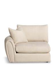 Barker and Stonehouse Damaris Fabric Modular 1 Seat Sofa Unit With Left Ar in Neutral - thumbnail 1