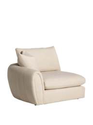 Barker and Stonehouse Damaris Fabric Modular 1 Seat Sofa Unit With Left Ar in Neutral - thumbnail 2