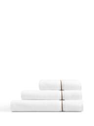 Fenwick at Home Claygate Towel Truffle in White/Truffle, Cotton, Size Bath - thumbnail 3