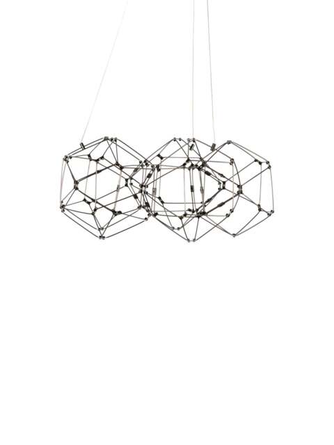 Heal's Supernova Led Oval Pendant Chrome in Black, Size 150x47x47 - image 1