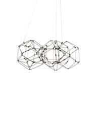 Heal's Supernova Led Oval Pendant Chrome in Black, Size 150x47x47 - thumbnail 1
