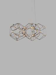 Heal's Supernova Led Oval Pendant Chrome in Black, Size 150x47x47 - thumbnail 2
