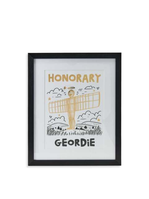 Lines Behind Gold Foil Framed Art Print in White, Wood/Metal - image 1