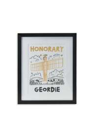 Lines Behind Gold Foil Framed Art Print in White, Wood/Metal - thumbnail 1