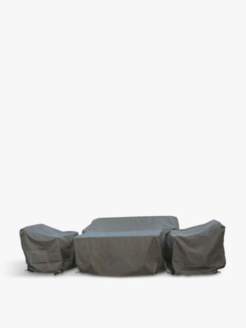 Bramblecrest 3 Seat Sofa & Rectangle Casual Dining Table Set Cover in Khaki