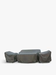 Bramblecrest 3 Seat Sofa & Rectangle Casual Dining Table Set Cover in Khaki