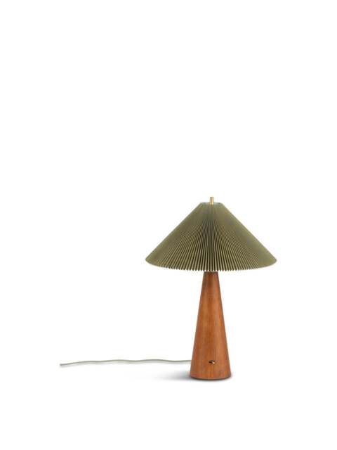 Heal's Woodland Table Lamp Sage Pleat/wood in Dark Wood - image 1