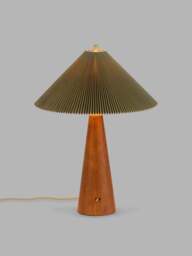 Heal's Woodland Table Lamp Sage Pleat/wood in Dark Wood - thumbnail 3