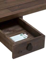 Barker and Stonehouse Tacoma Slim Office Desk in Reclaimed Wood, Leather - thumbnail 4