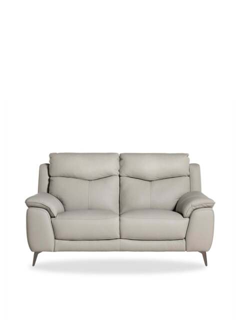 Barker and Stonehouse Fiore 2 Seater Sofa in Grey, Leather - image 1