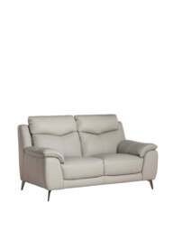 Barker and Stonehouse Fiore 2 Seater Sofa in Grey, Leather - thumbnail 2