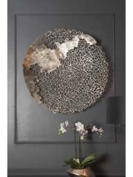 Libra Interiors Apo Coral Aluminium Wall Plaque Grey, Size One - thumbnail 2