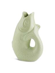 The Gift Company Monsieur Carafon Fish Vase 1.2L in Seafoam, Stoneware