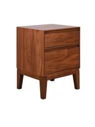 Heal's Lars Bedside Table in Walnut, Size W40 x D35 - thumbnail 2