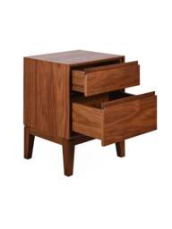 Heal's Lars Bedside Table in Walnut, Size W40 x D35 - thumbnail 3