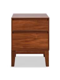 Heal's Lars Bedside Table in Walnut, Size W40 x D35 - thumbnail 1