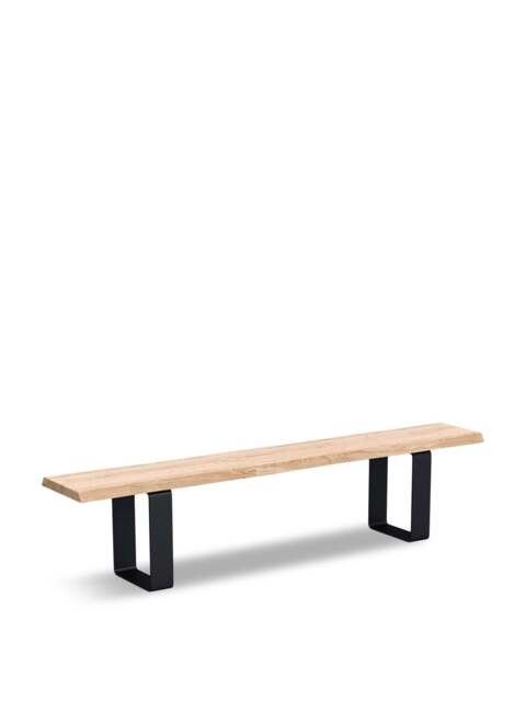 Heal's Prague Bench White Oak Straight Edge in Brown, Size 200x35x45