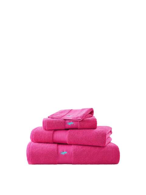 Ralph Lauren Home Polo Player Bath Towel Pink in Sky Pink, Cotton - image 1