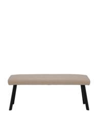 Barker and Stonehouse Belize Bench in Taupe, Leather - thumbnail 2