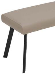 Barker and Stonehouse Belize Bench in Taupe, Leather - thumbnail 3