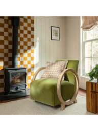 Barker and Stonehouse Kerris Accent Chair in Green - thumbnail 2