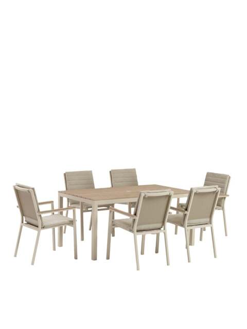 Bramblecrest Zurich 6-Seater Garden Dining Set Mocha