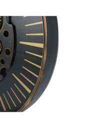 Libra Interiors Palladium Wall Clock With Moving Dials 100Cm in Black Gold, Size 100x8x100 - thumbnail 4