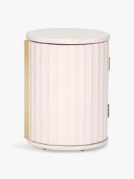 Barker and Stonehouse Lucia Right Hand Bedside Table in White Mahogany - thumbnail 1
