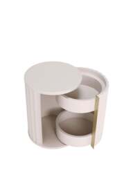 Barker and Stonehouse Lucia Right Hand Bedside Table in White Mahogany - thumbnail 5