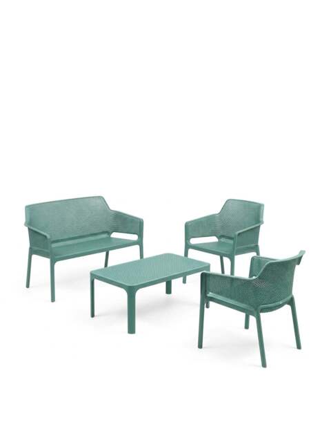 Nardi Net Bench, Table & 2 Relax Chairs In Salice