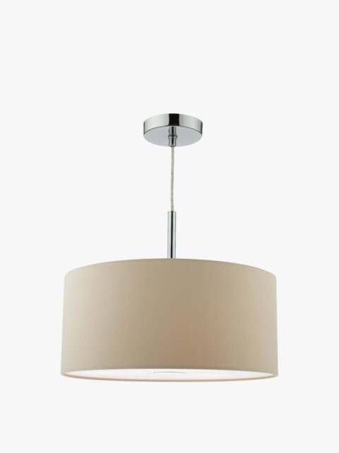 Dar Lighting Ronda 3 Light Pendant in Taupe, Size 40cm - image 1