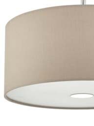 Dar Lighting Ronda 3 Light Pendant in Taupe, Size 40cm - thumbnail 2