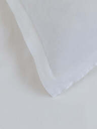 Heal's Washed Fitted Sheet in White, Linen, Size Double