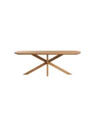 Barker and Stonehouse Bergen Solid Ash Wood Dining Table Seats 4 in Neutral, Size 200cm - thumbnail 3