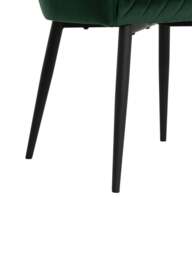 Barker and Stonehouse Rivington Velvet Dining Chair in Green - thumbnail 4