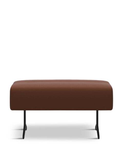 Barker and Stonehouse Stella Large Ottoman in Brown, Leather
