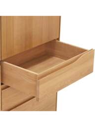 Barker and Stonehouse Romana Oak Wood 3 Door 3 Drawer Large Highboard in Neutral - thumbnail 5