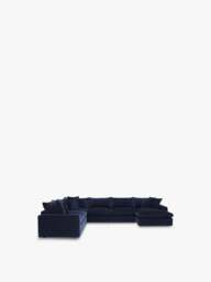 Barker and Stonehouse Alaska Modular Corner Sofa, Dusk Indigo in Blue, Size 5 Seater - thumbnail 1