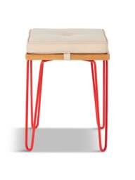 Heal's Brunel Edition Brunel Stool in Red, Steel - thumbnail 1
