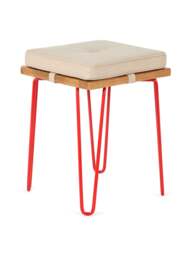 Heal's Brunel Edition Brunel Stool in Red, Steel - thumbnail 4