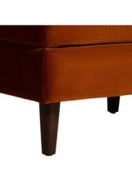 Barker and Stonehouse Hemingway Velvet Footstool in Orange - thumbnail 4