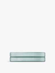 Ralph Lauren Home Oxford Fitted Sheet in Evergreen, Cotton, Size Double - thumbnail 1